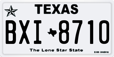 TX license plate BXI8710