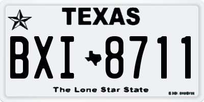 TX license plate BXI8711