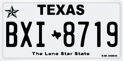 TX license plate BXI8719