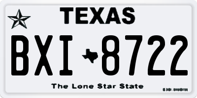 TX license plate BXI8722