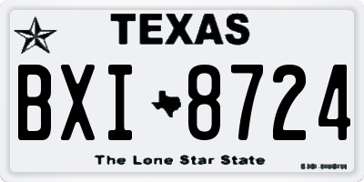 TX license plate BXI8724