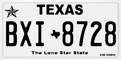 TX license plate BXI8728