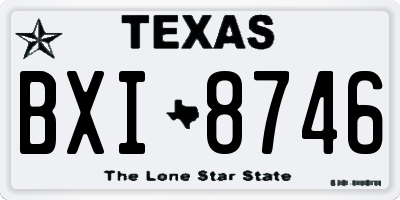 TX license plate BXI8746