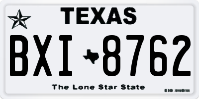 TX license plate BXI8762