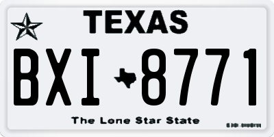 TX license plate BXI8771