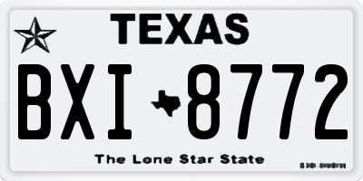 TX license plate BXI8772