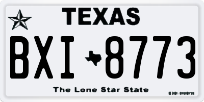 TX license plate BXI8773