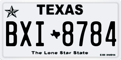 TX license plate BXI8784