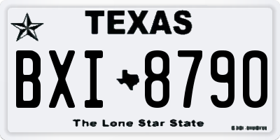 TX license plate BXI8790