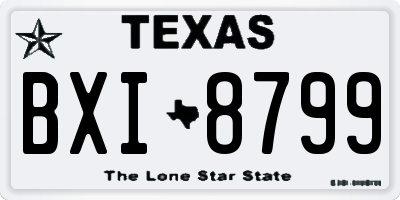 TX license plate BXI8799