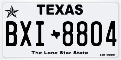 TX license plate BXI8804