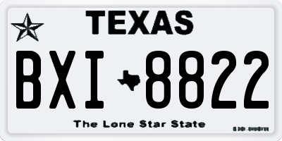 TX license plate BXI8822