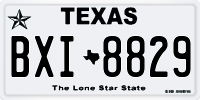 TX license plate BXI8829