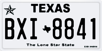 TX license plate BXI8841