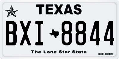 TX license plate BXI8844