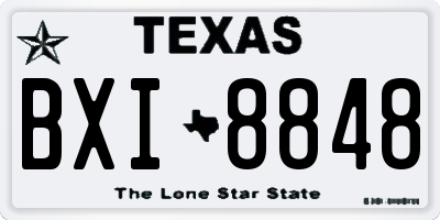TX license plate BXI8848