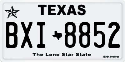 TX license plate BXI8852