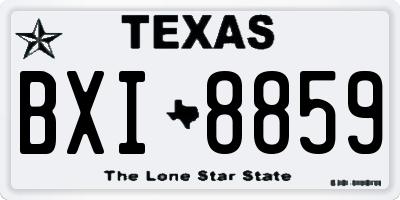 TX license plate BXI8859