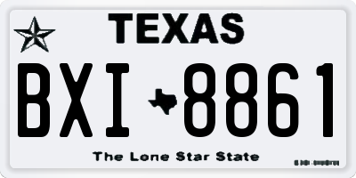TX license plate BXI8861