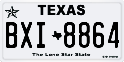 TX license plate BXI8864