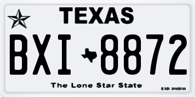 TX license plate BXI8872