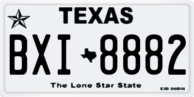 TX license plate BXI8882