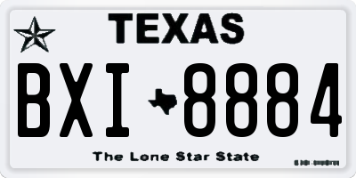 TX license plate BXI8884