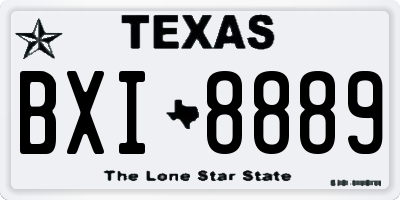 TX license plate BXI8889