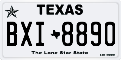 TX license plate BXI8890