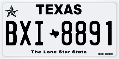 TX license plate BXI8891