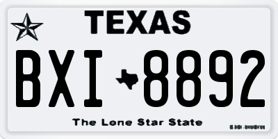 TX license plate BXI8892
