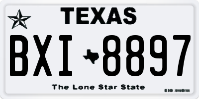 TX license plate BXI8897