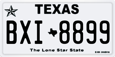 TX license plate BXI8899