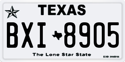 TX license plate BXI8905