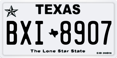 TX license plate BXI8907