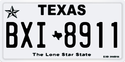 TX license plate BXI8911