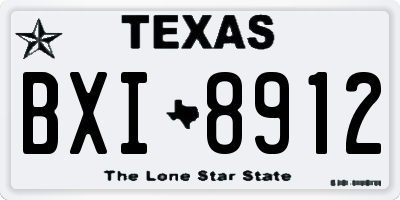 TX license plate BXI8912