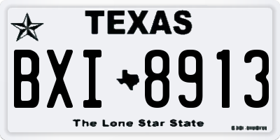 TX license plate BXI8913