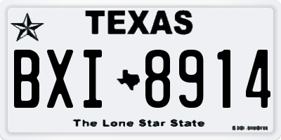 TX license plate BXI8914