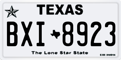 TX license plate BXI8923