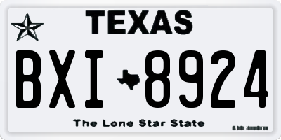 TX license plate BXI8924