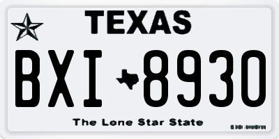 TX license plate BXI8930