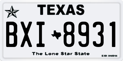 TX license plate BXI8931