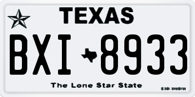 TX license plate BXI8933