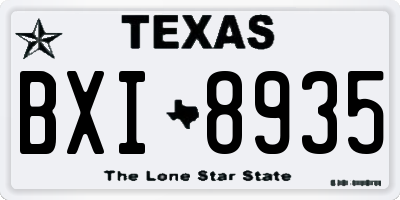 TX license plate BXI8935