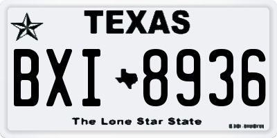 TX license plate BXI8936