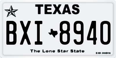 TX license plate BXI8940