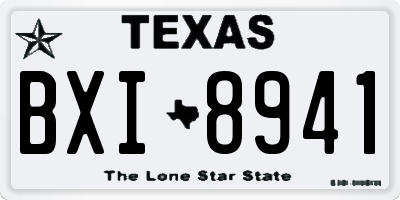 TX license plate BXI8941
