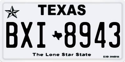 TX license plate BXI8943
