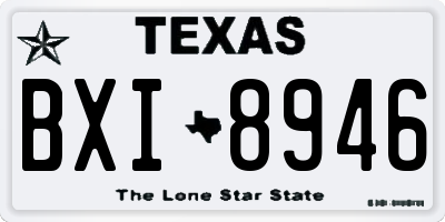 TX license plate BXI8946
